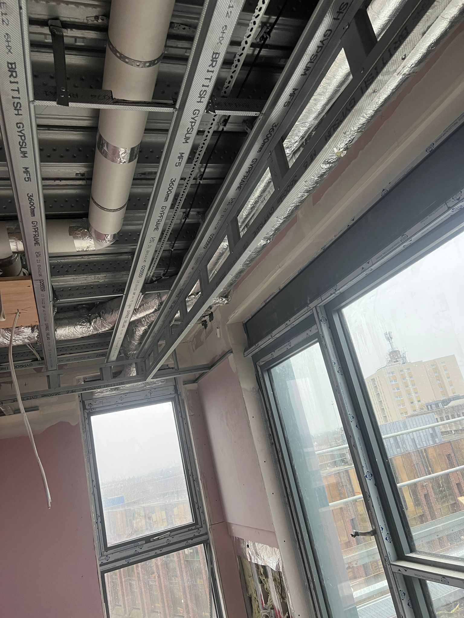 Metal stud partition