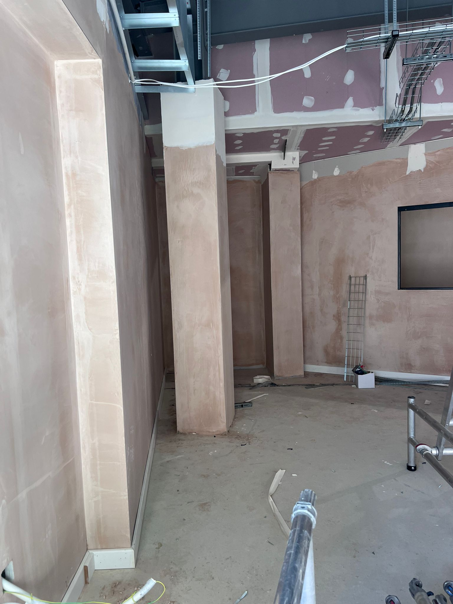 Lime plaster on older property